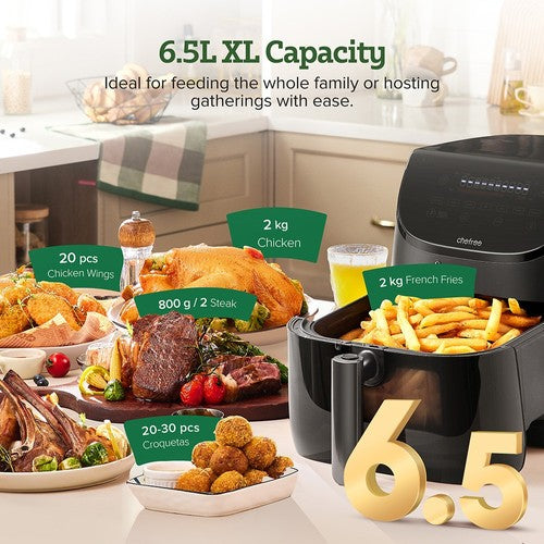 CHEFREE AF500 1700W 6.5L Air Fryer, with Smart Probe Thermometer CHEFREE AF500 1700W 6.5L Air Fryer, with Smart Probe Thermometer